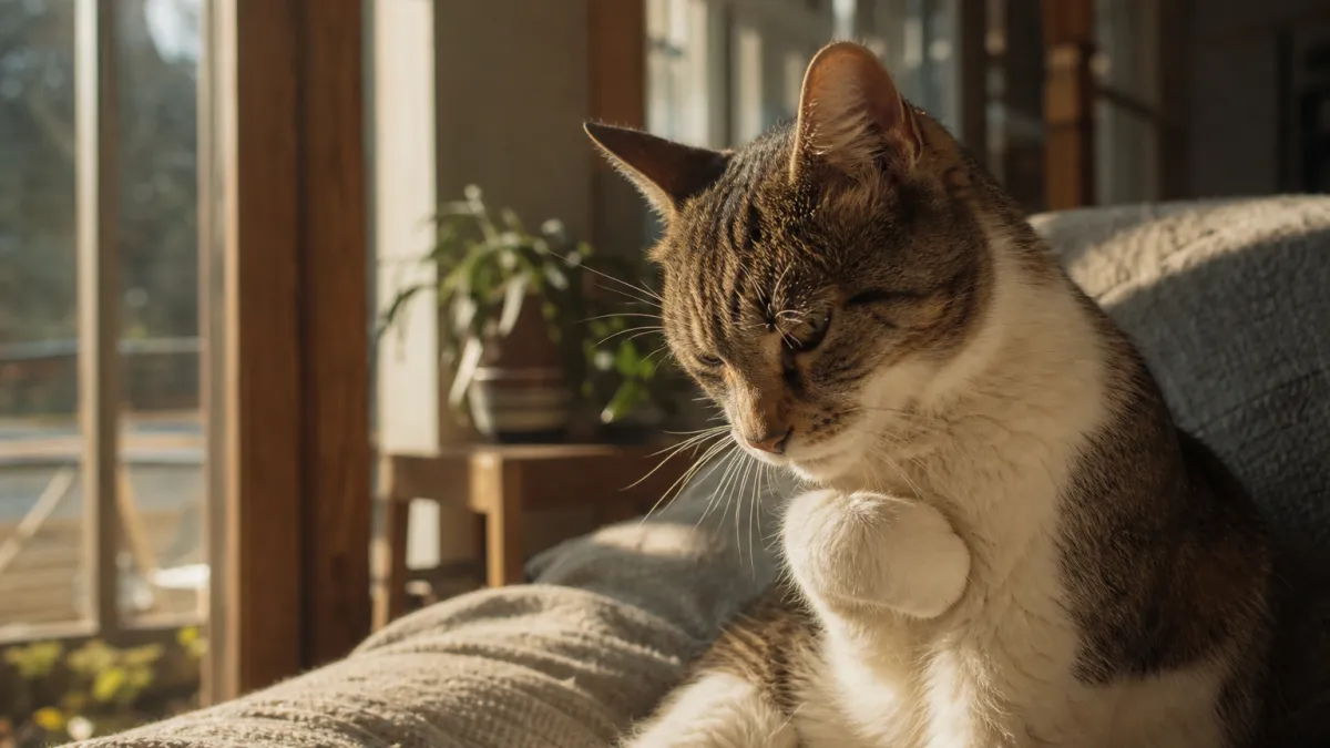 Chat qui tousse : identifier les causes et agir à la maison